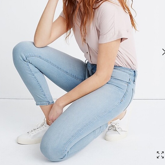 NWT Madewell 9" Mid-Rise Skinny Crop Jeans in Coolmax® Denim Edition - Picture 8 of 11